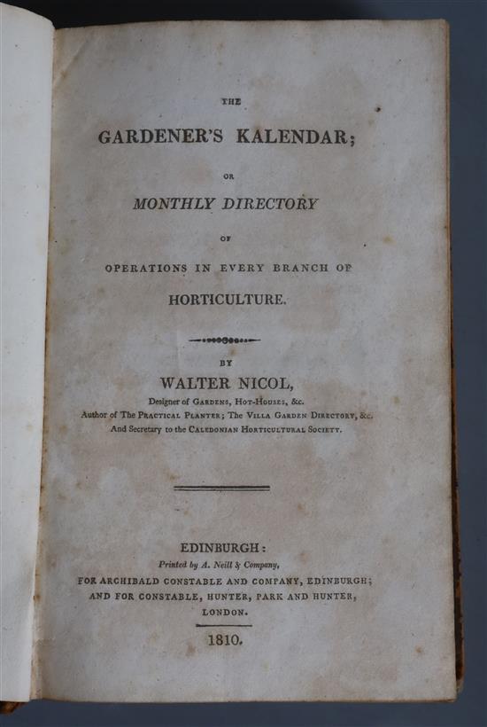 Nicol, Walter - The Gardeners Kalendar; or Monthly Directory of Operations in Every Branch of Horticulture,